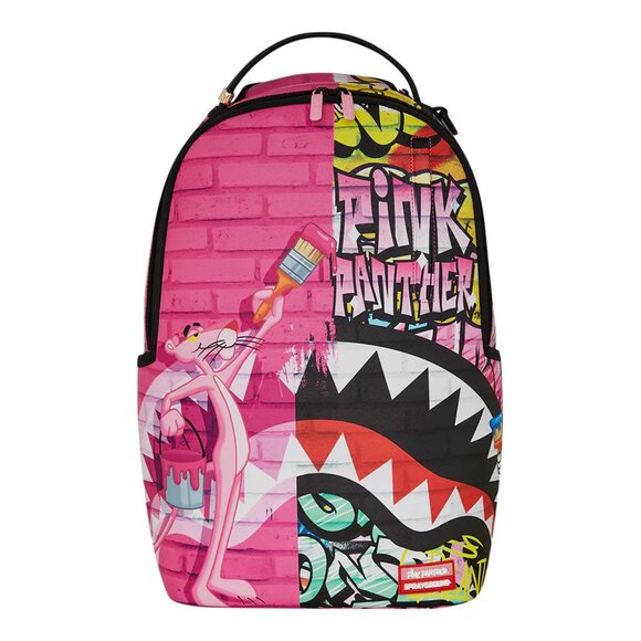 Sprayground Handbags - Sprayground Pink Panther Painting Over Graffiti DLXR Backpack